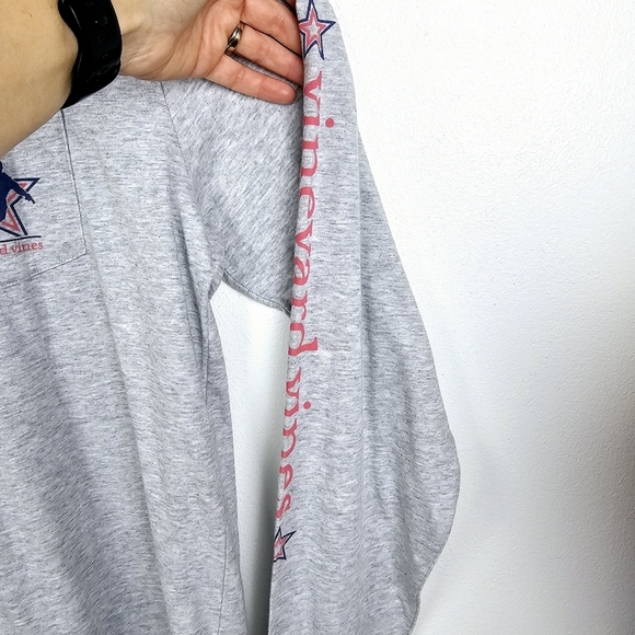 Vineyard Vines Lax Victory Lap Heather Grey Long Sleeve Shirt NWT - Picture 6 of 10